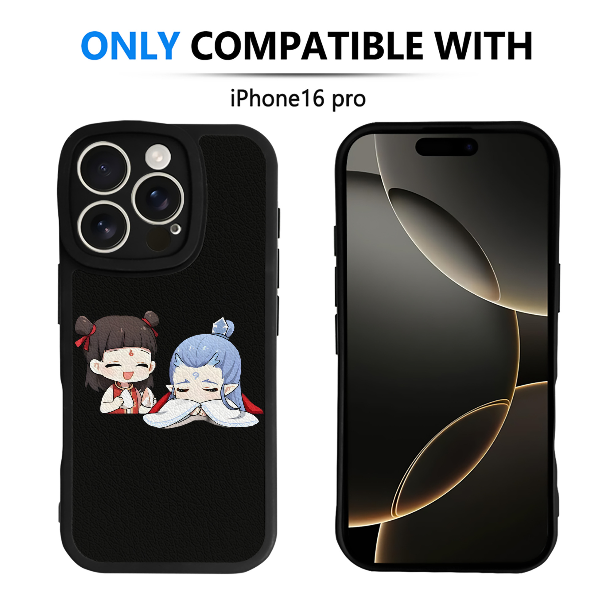 （画像用） Ne Zha 2 ナタ 魔童の大暴れ 【iPhone 16シリーズ対応】シリコンスマホケース（レザー調） 材質：シリコン